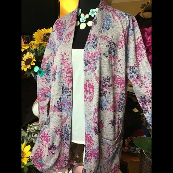 NWT Lane Bryant Sz16 Floral Cardigan:FrontPock… - Picture 5 of 8